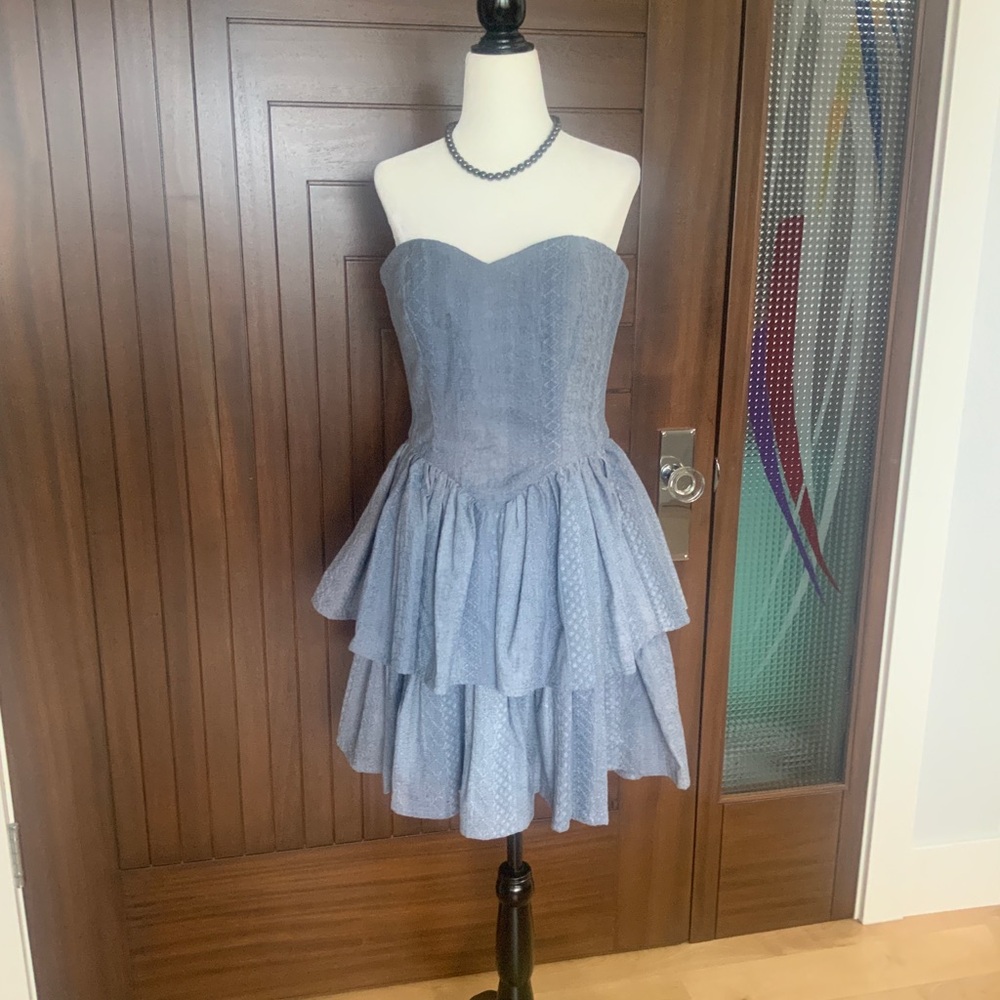 COUTURE Strapless Summer Dress, Size S